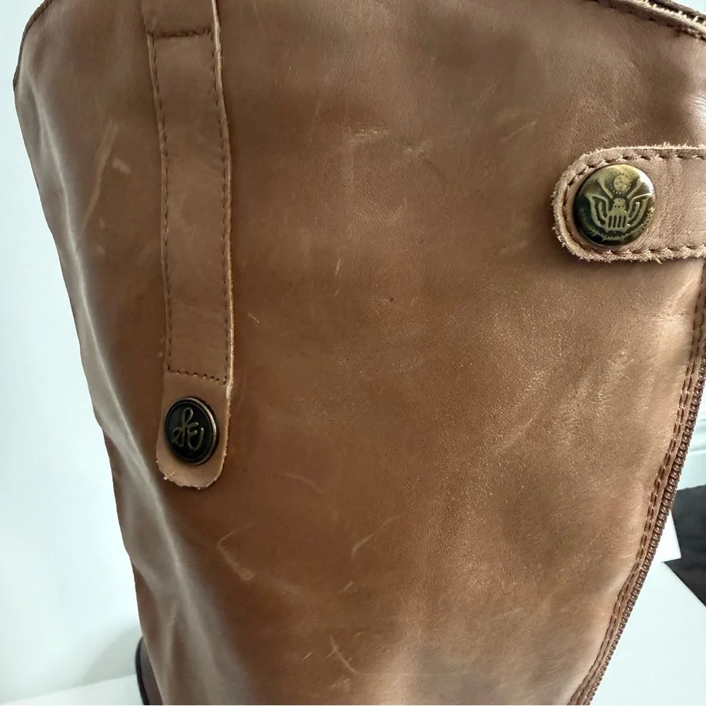 Sam Edelman Whiskey Coloured Penny Leather Riding Boots - Picture 7 of 16